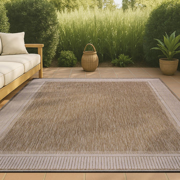 Hali Coastal Casual Wide Stripe Border Area Rug